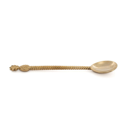 Brass Salad Spoon - Gold Pineapple Design Table Spoon