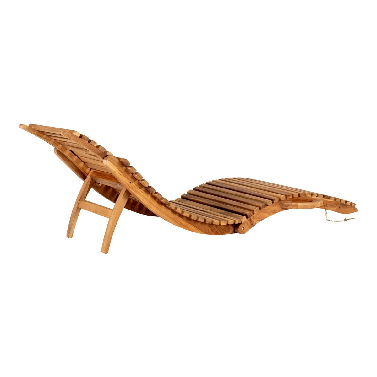Teak Sunlounger - Natural Wood Outdoor Lounger - 160x50 cm