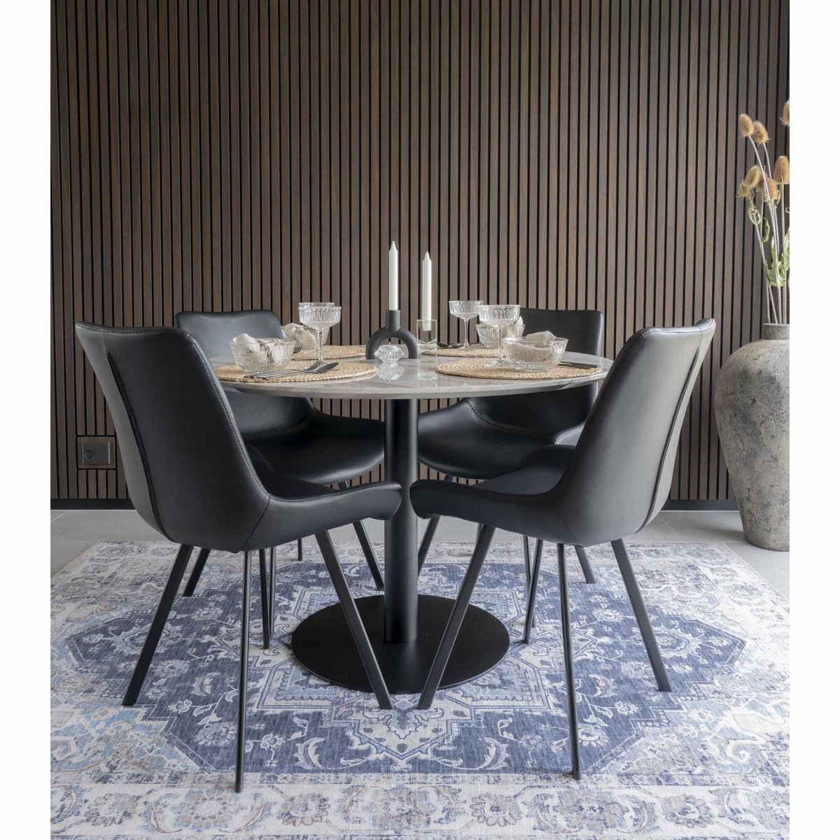 Tapis Havana - Bleu, Chenille Polyester, 160x230cm