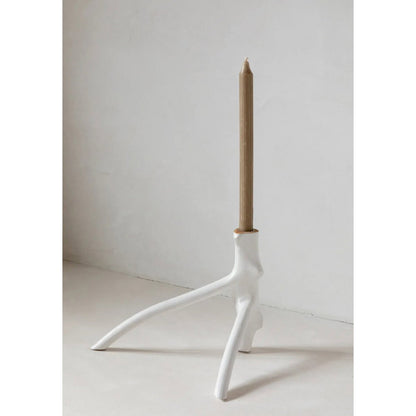 White Twig Candle Holder - Triple Candle Design