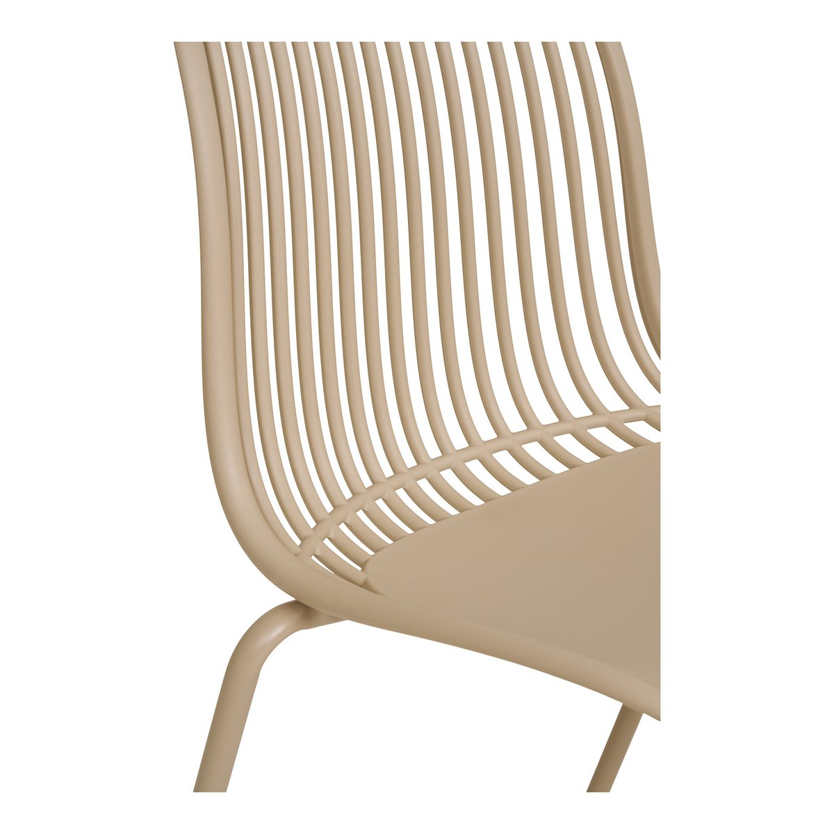 Branson Garden Chair - Sand, Stackable, 55x46.5x82 cm - Set of 4