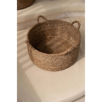 Seagrass Storage Basket – Quatre Mains Design, Natural Finish - Medium