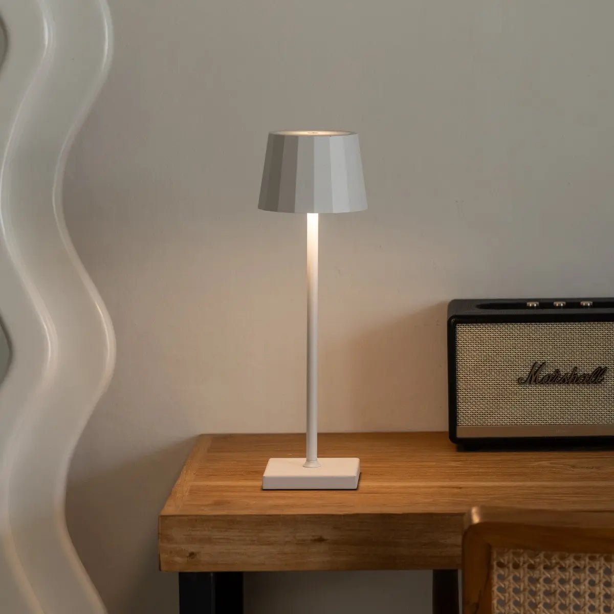 William White Rechargeable Table Lamp | Cordless, Dimmable & 120-Hour Battery Life