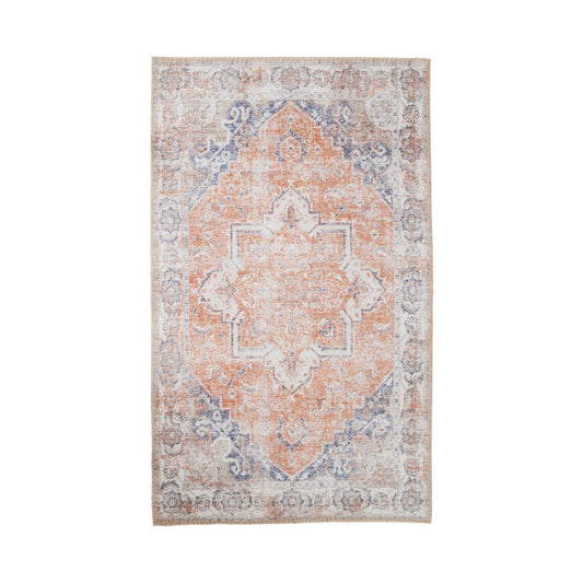 Chenille Πολυεστερικό Χαλί - Bohemian Μπλε/Πορτοκαλί, 160x230 cm