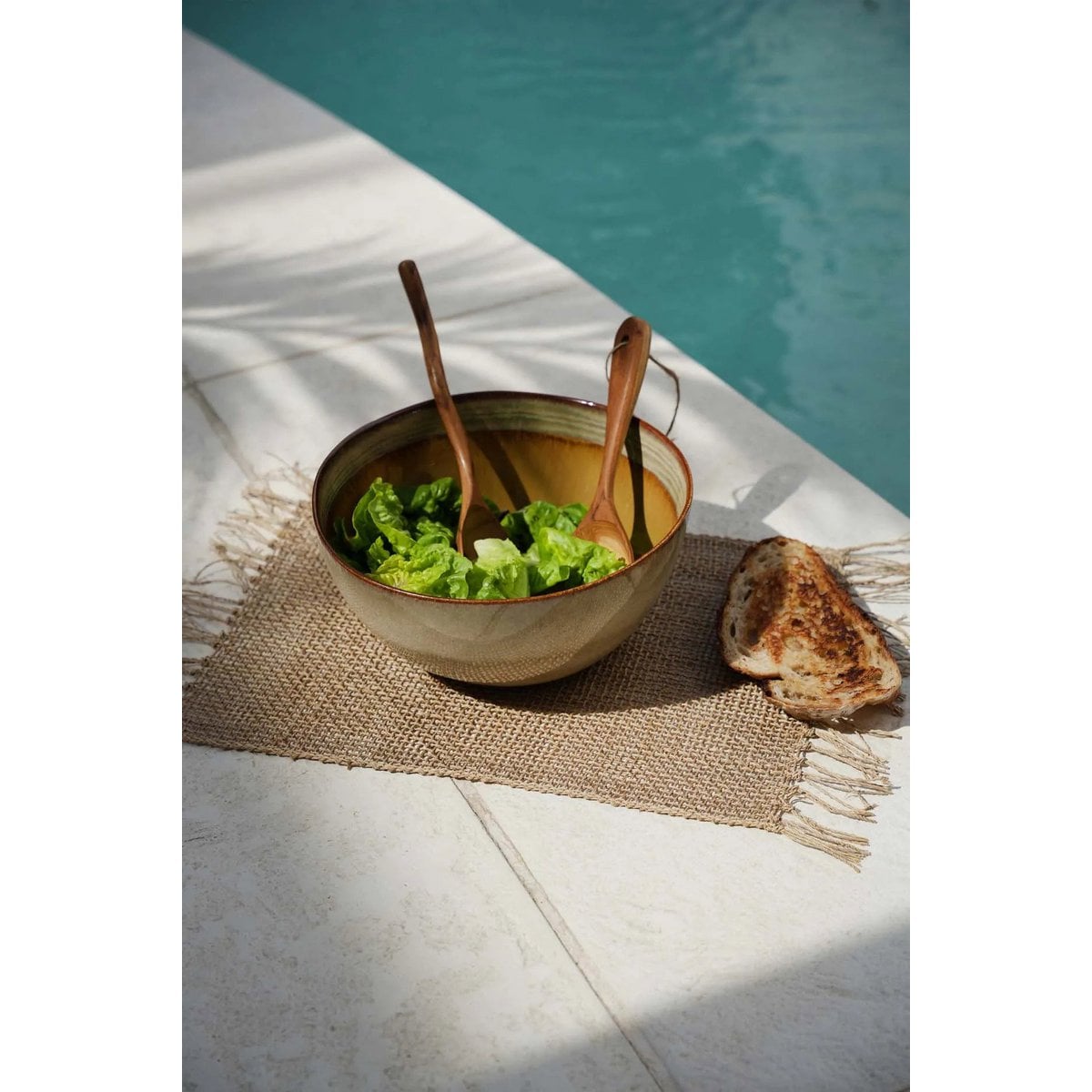 Ceramic Serving Bowl - Portuguese Crackle Glaze Design