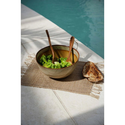 Ceramic Serving Bowl - Portuguese Crackle Glaze Design