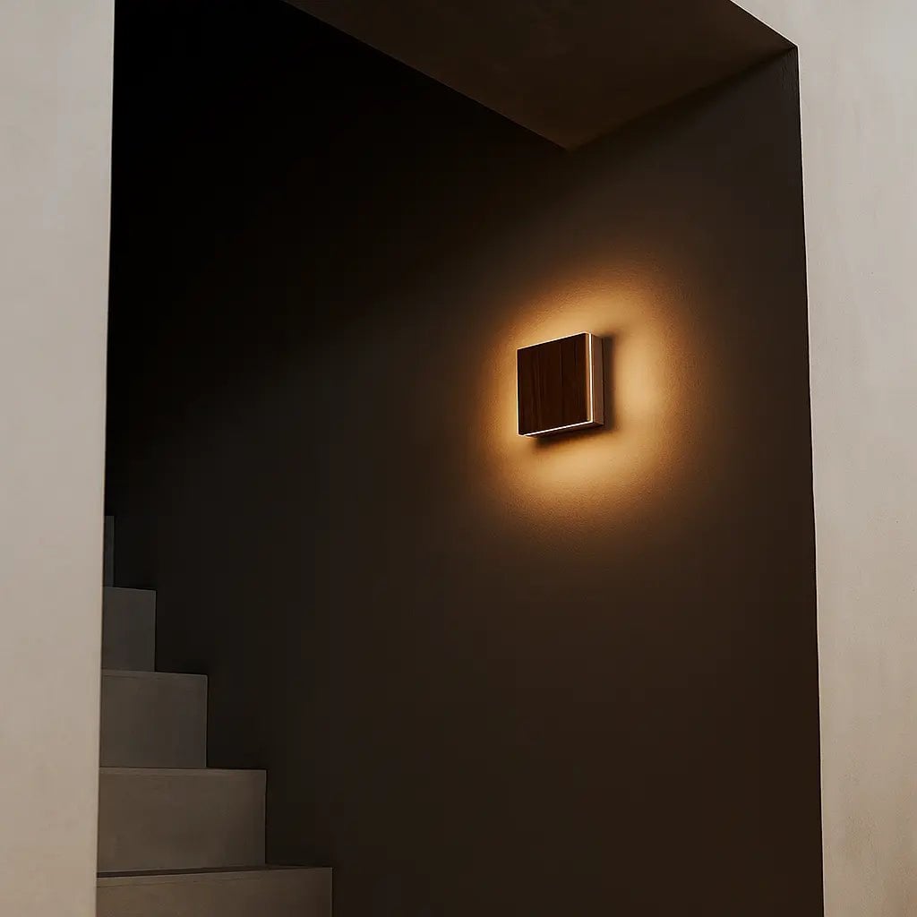 Walnut Cordless Wall Light - Rechargeable Dimmable Accent Lighting