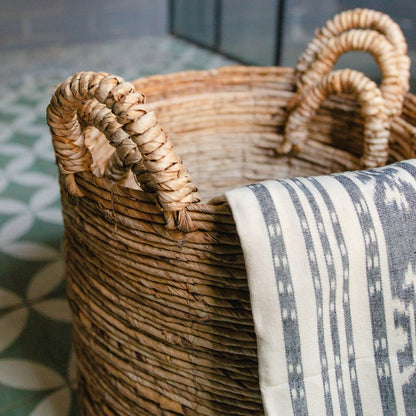 Banana Fibre Laundry Basket – Handwoven Plant & Storage Basket