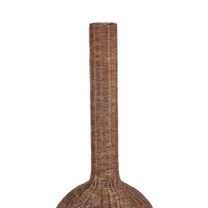 Rattan Pendant Light - Dark Walnut XXL Woven Hanging Lamp