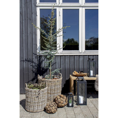 Kubu Rattan Storage Baskets - Set of 2 Handwoven Natural Baskets