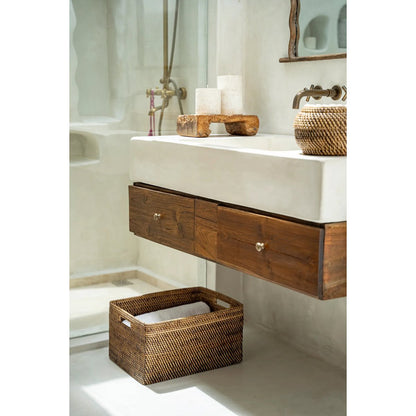 The Colonial Magazine Basket - Natural Brown - L