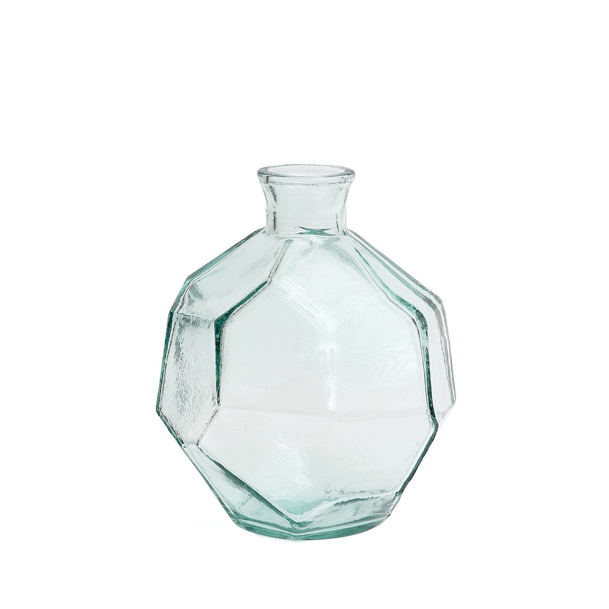 Origami Vase - Round Blue Geometric Accent Decor