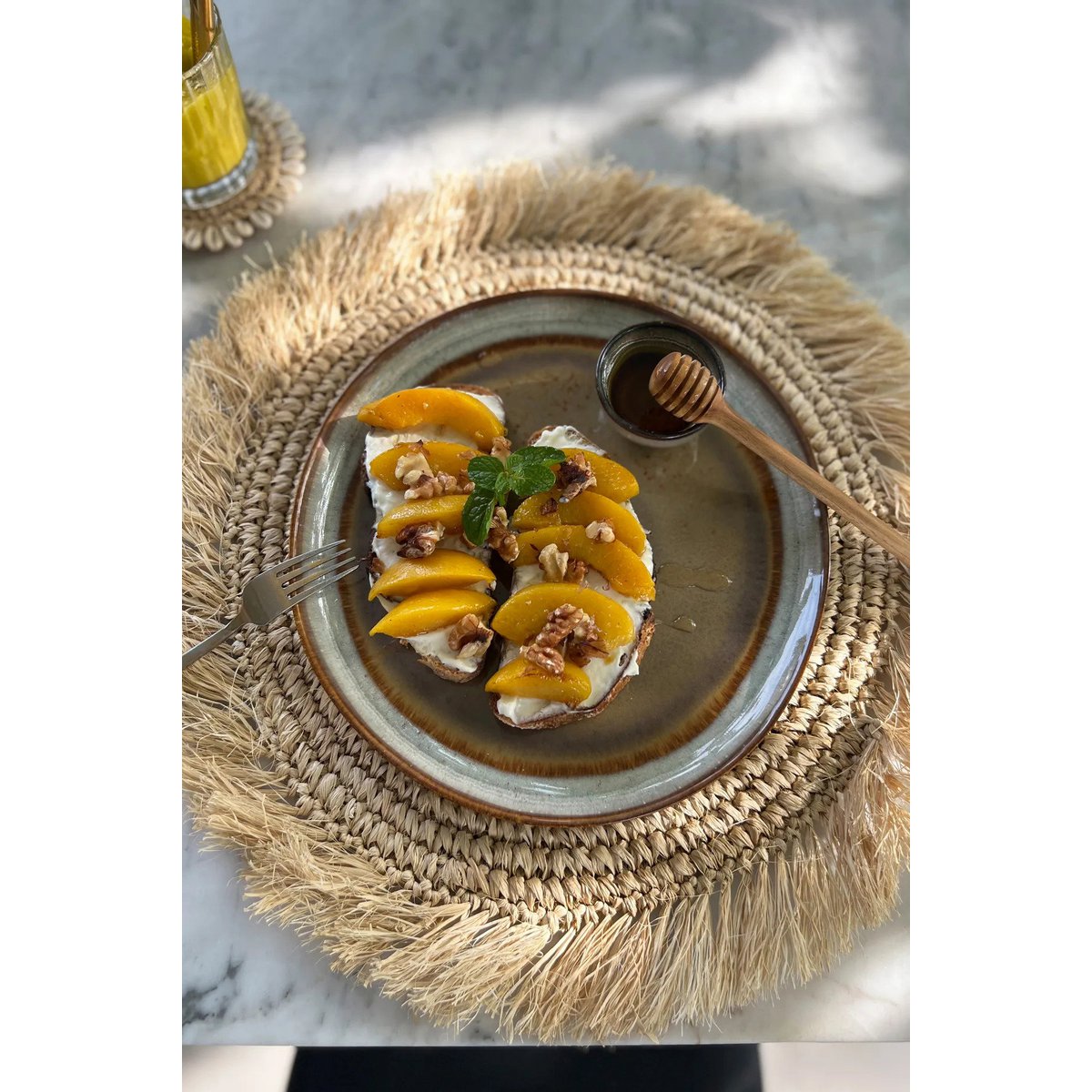 Teak Root Honey Dipper - Natural Wood Honey Roller