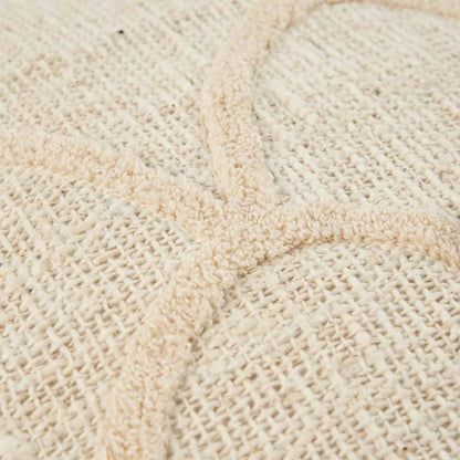 Boho Cotton Throw Cushion Cover - Natural Tribal Design, 50x50