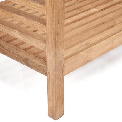 Teak Wood Modular Sofa - Two Seater Customizable Outdoor Seating