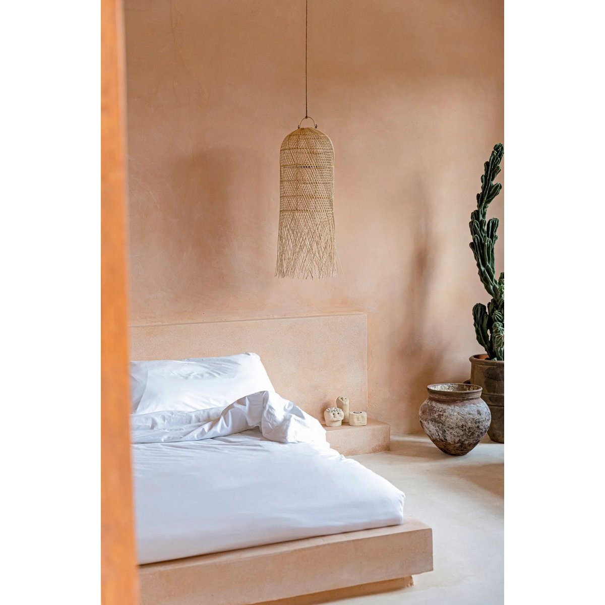 Rattan Pendant Light - The Squid - Natural Woven Hanging Lamp, Medium