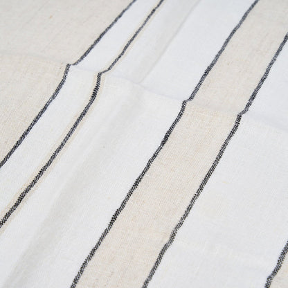 Linen Napkin - Black and White Stripe - 45x45 cm