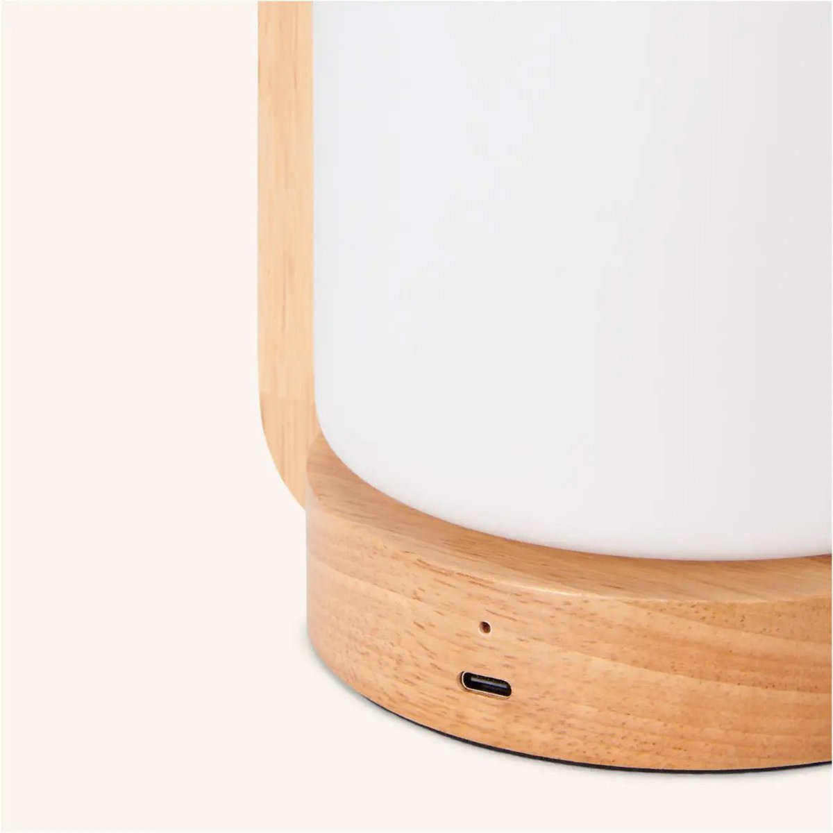 George Light Brown Wooden Rechargeable Lamp | Modern, Versatile & 3 Light Modes