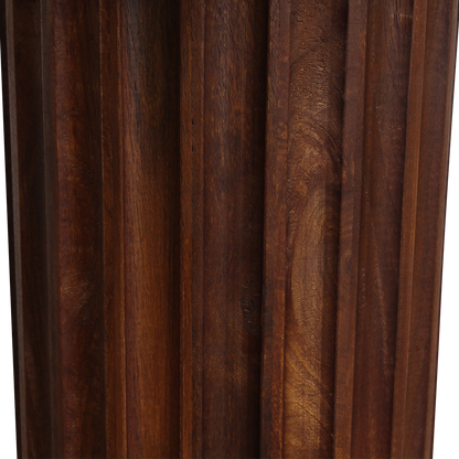 Bullnose side table brown 50 cm