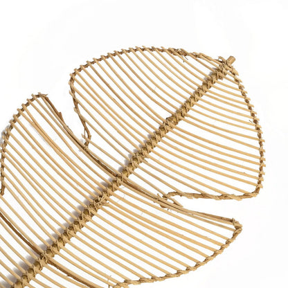 Rattan Monstera Leaf Decor - Natural Scandinavian Style