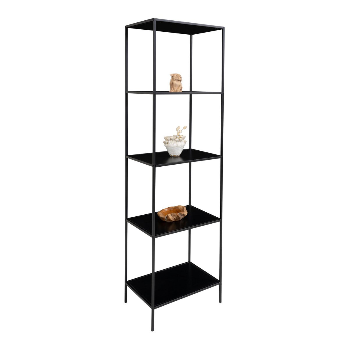 Vita Shelf - black, steel, 51x36x170cm