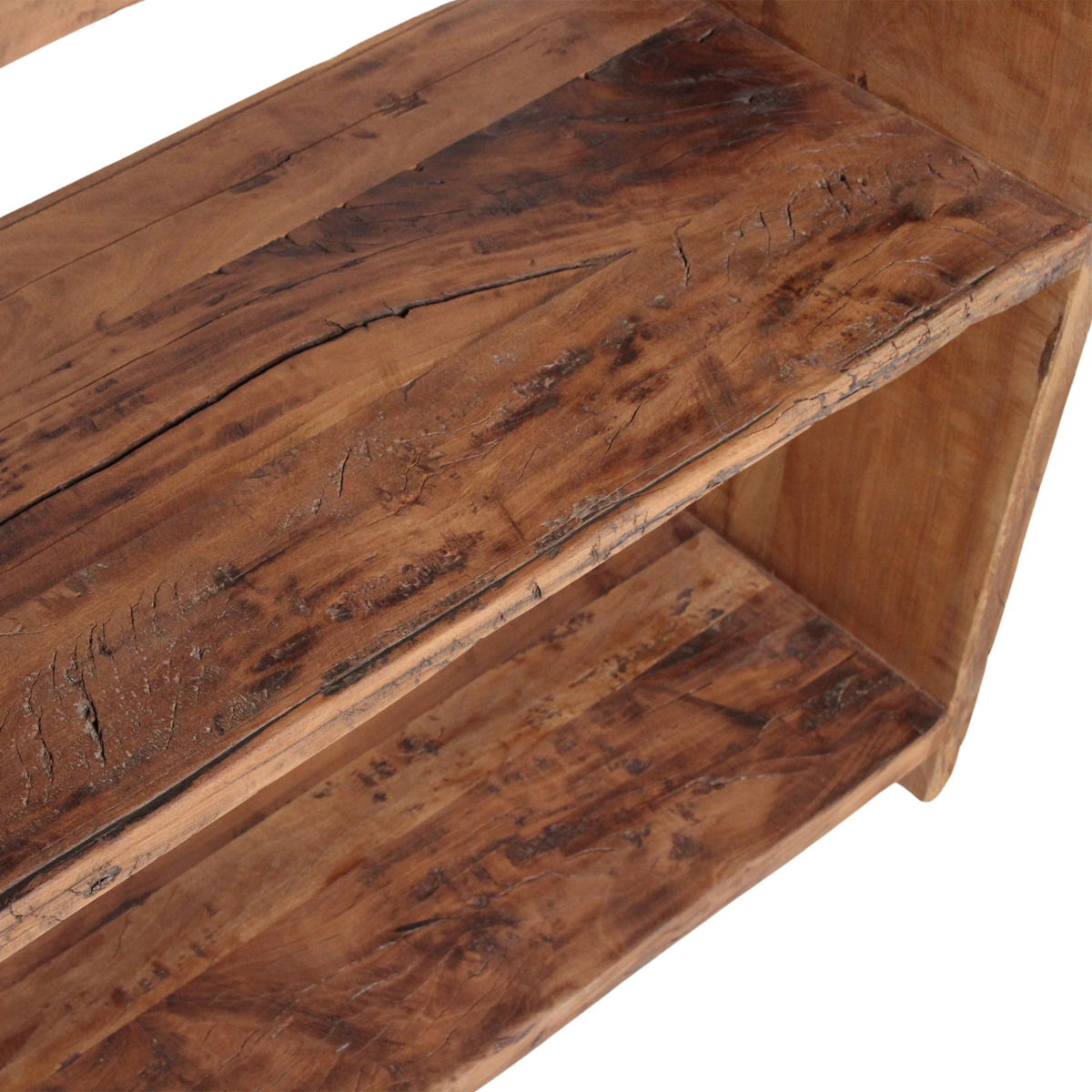 Recycled Wood 5-Shelf Rack - Farmwood Rustic Shelving Unit