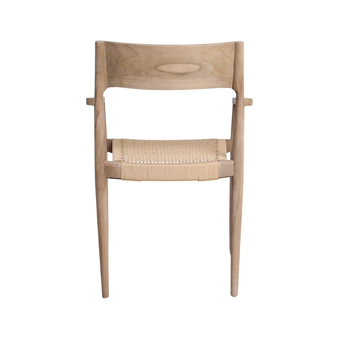Freya Garden chair with Natural Armrest - Light Teakhout