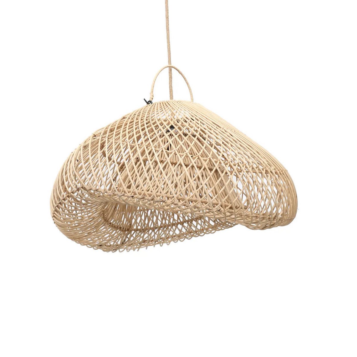 Rattan Pendant Light - Natural Cloud Design - Medium