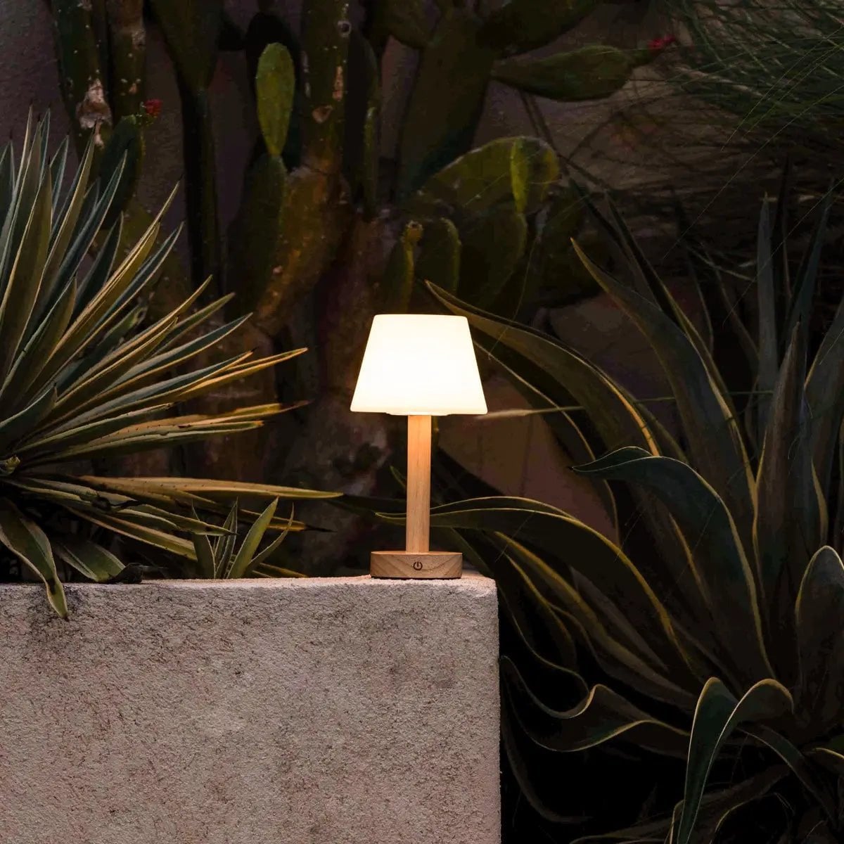 Zoë Light Brown Wooden Rechargeable Table Lamp | Dimmable, USB-C & Up to 80 Hours of Battery Life