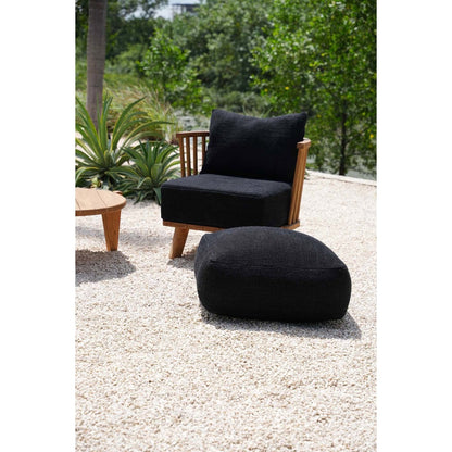 Black Pouffe Ottoman - Comfortable Seating