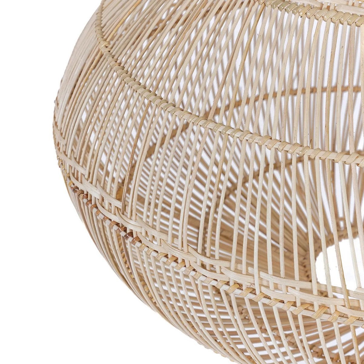 Rattan Pendant Light - Natural Teardrop Shade - Medium