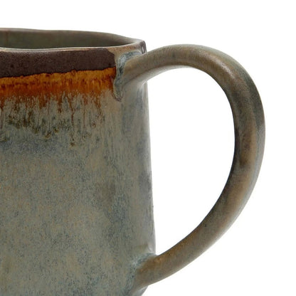 Stoneware Coffee Mug - Large Artisan Glazed Ceramic Mug, Portugal
