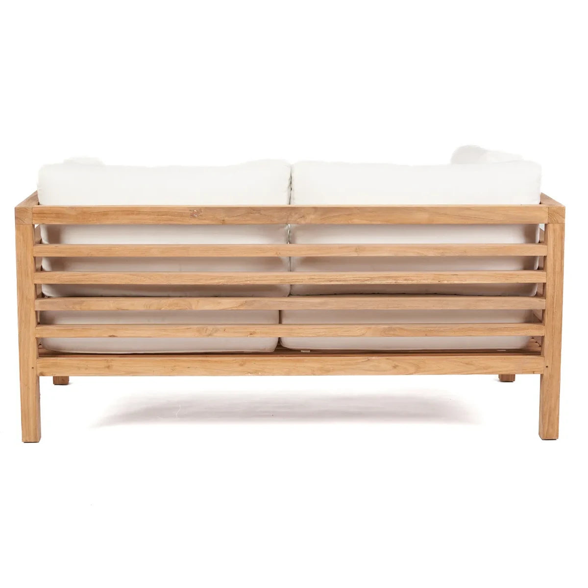 Teak Wood Modular Sofa - Two Seater Customizable Outdoor Seating