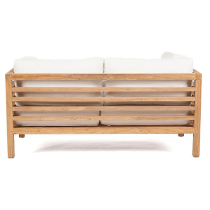 Teak Wood Modular Sofa - Two Seater Customizable Outdoor Seating