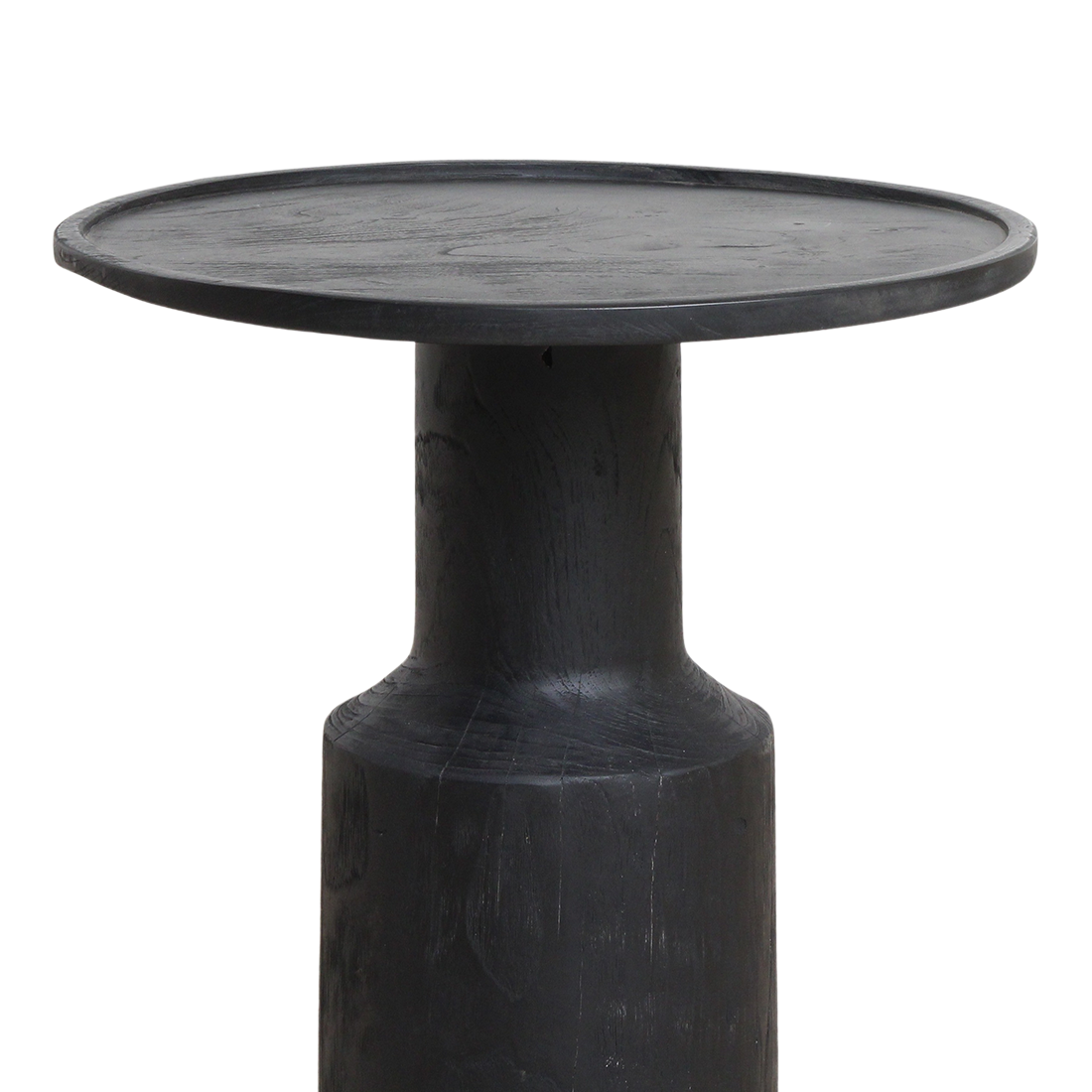 Teak Side Table - Nero Midnight Accent Table, Modern Style