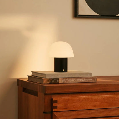 Yannick Black Cordless Table Lamp | Modern, Battery-Powered & Sustainable Design