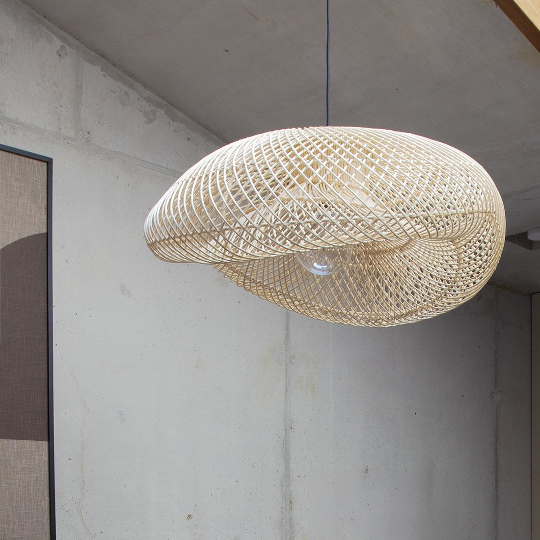Rattan Pendant Light Organic XL – Handwoven Shade, Natural Style