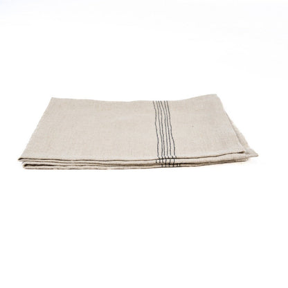 Linen Napkin - Black Stripe - 45x45