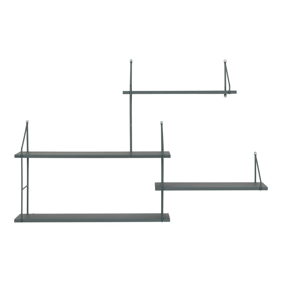 Harlem Shelf - Green, Steel/Paulownia, 99x17.5x62 cm