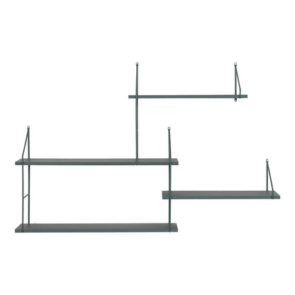 Harlem Shelf - Green, Steel/Paulownia, 99x17.5x62 cm