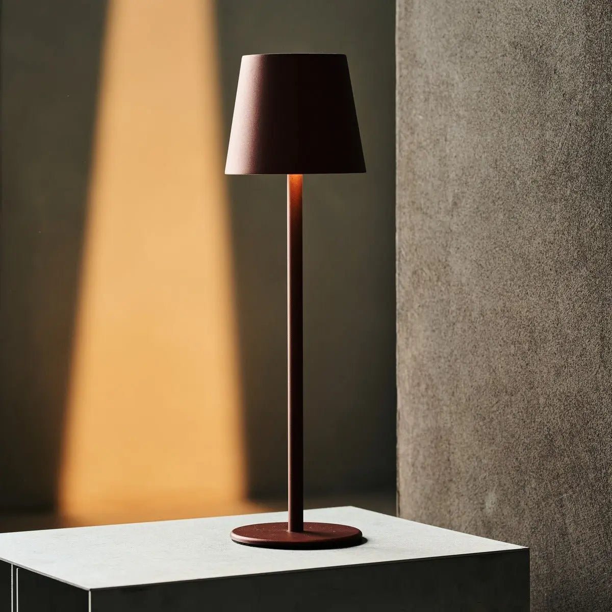 Lampe sans fil Jaspe bronze avec batterie | 3 niveaux d'éclairage et graduable