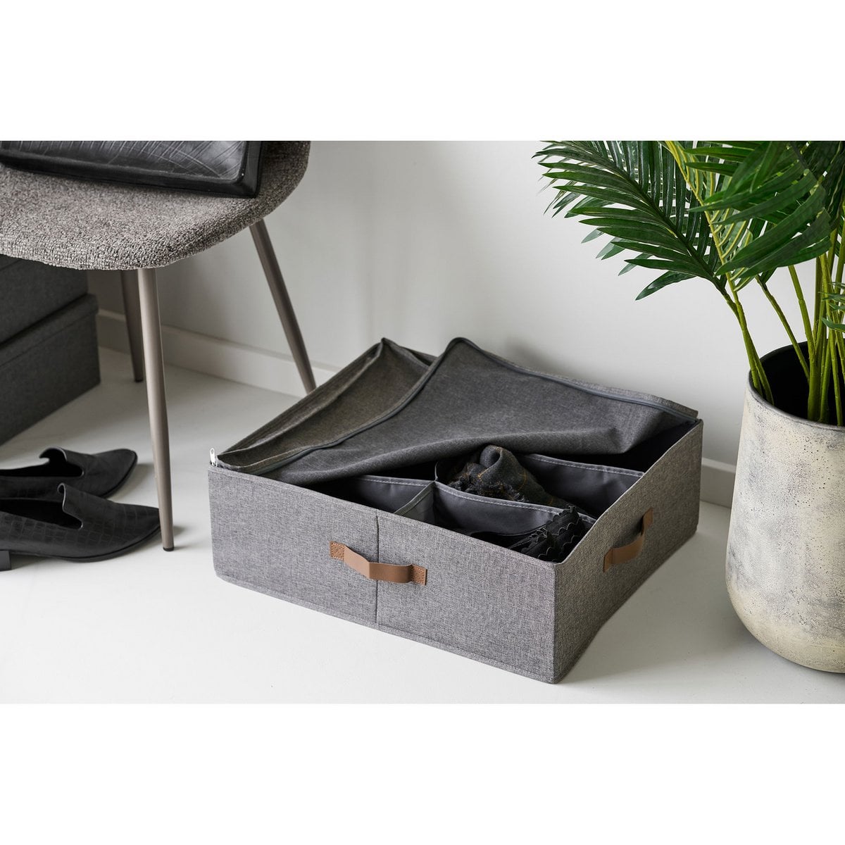 Noto Organizer, Textil, dunkelgrau, 56x47x18 cm