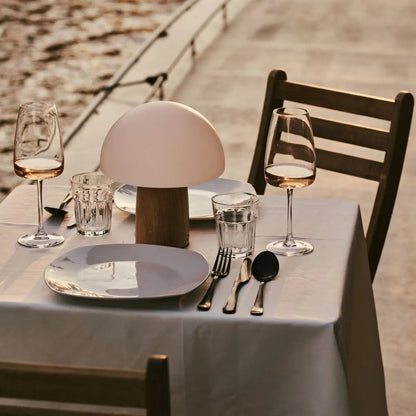 Cordless Table Lamp - Light Brown Dimmable Accent Lamp