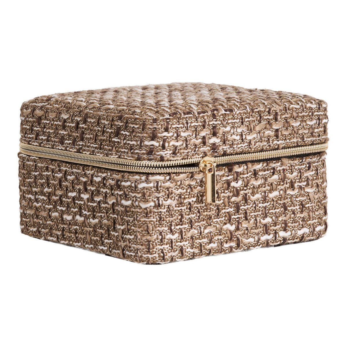 Woven Jewelry Box – Brown Bohemian Style, Small 11cm Marrakech Box