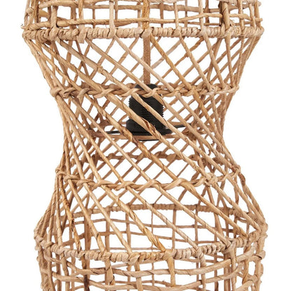 Banana Leaf Pendant Light - Natural Woven Design, XL Size