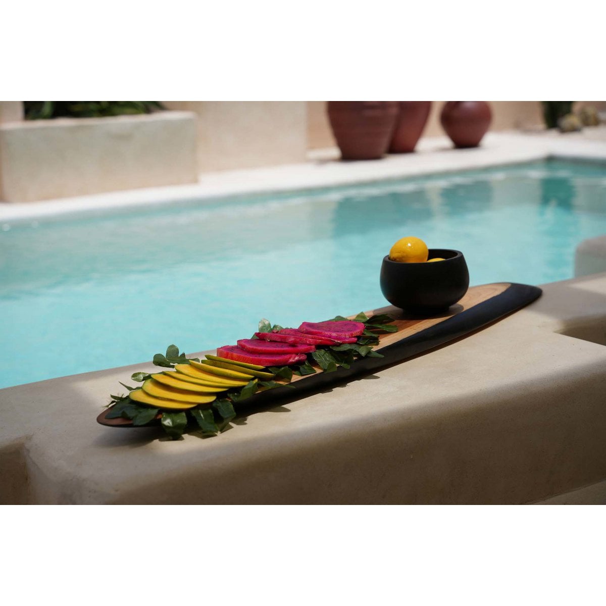 Teak Serving Plate - XL Bondi Tapas Plate, Wooden Appetizer Dish