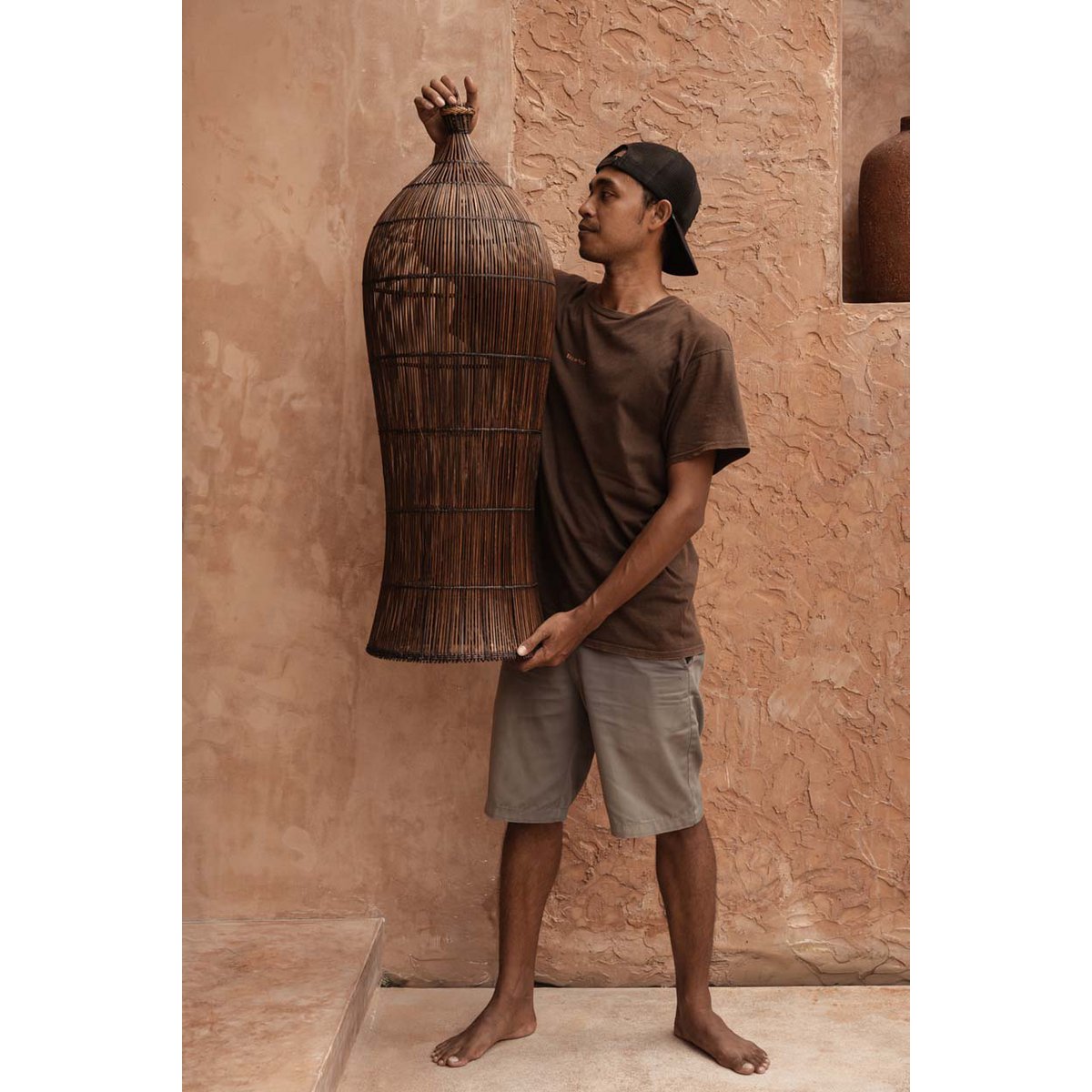 La Lanterne Pendentif Oasis Tower - Noyer foncé - M