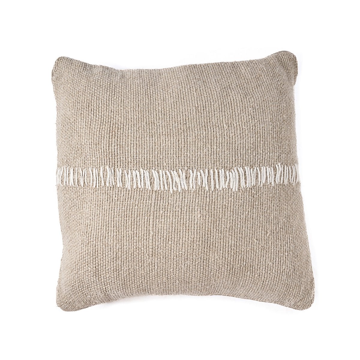 The Linen Stitch Cushion Cover - Natural White