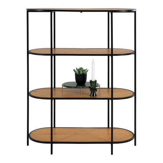 Vita Shelf - wygląd dębu, czarny, 85x36x111cm