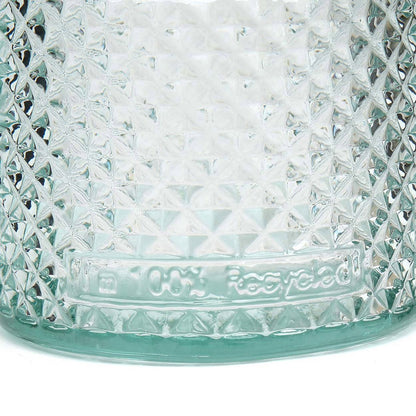 Diamond Cut Cocktail Glass - Medium Blue Recycled Zuanshí Glass